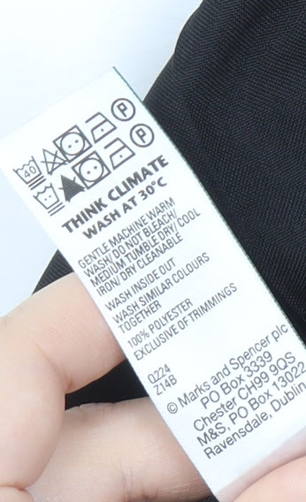 Marks and Spencer Men's Black Trousers, 30W, Regular Fit