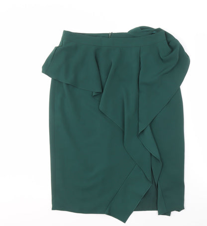 Elegant Green Wrap Skirt for Women