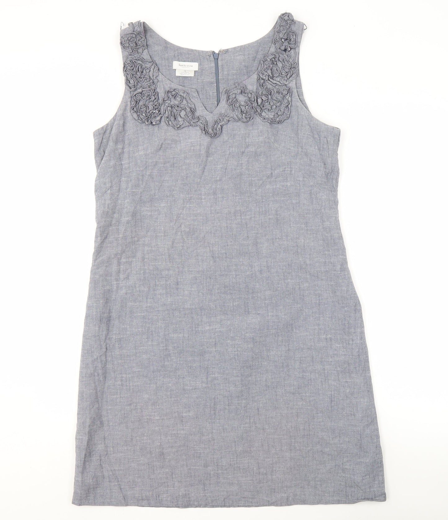 Van Heusen Women's Grey Sleeveless Dress Size 10