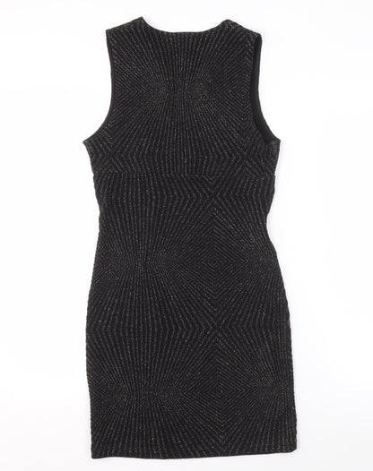 Topshop Women's Black Bodycon Dress Size 10