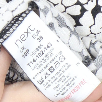 Next Women's Petite Black Floral Jumpsuit Size 10