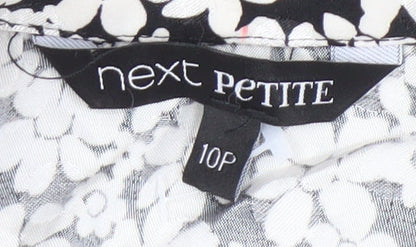 Next Women's Petite Black Floral Jumpsuit Size 10