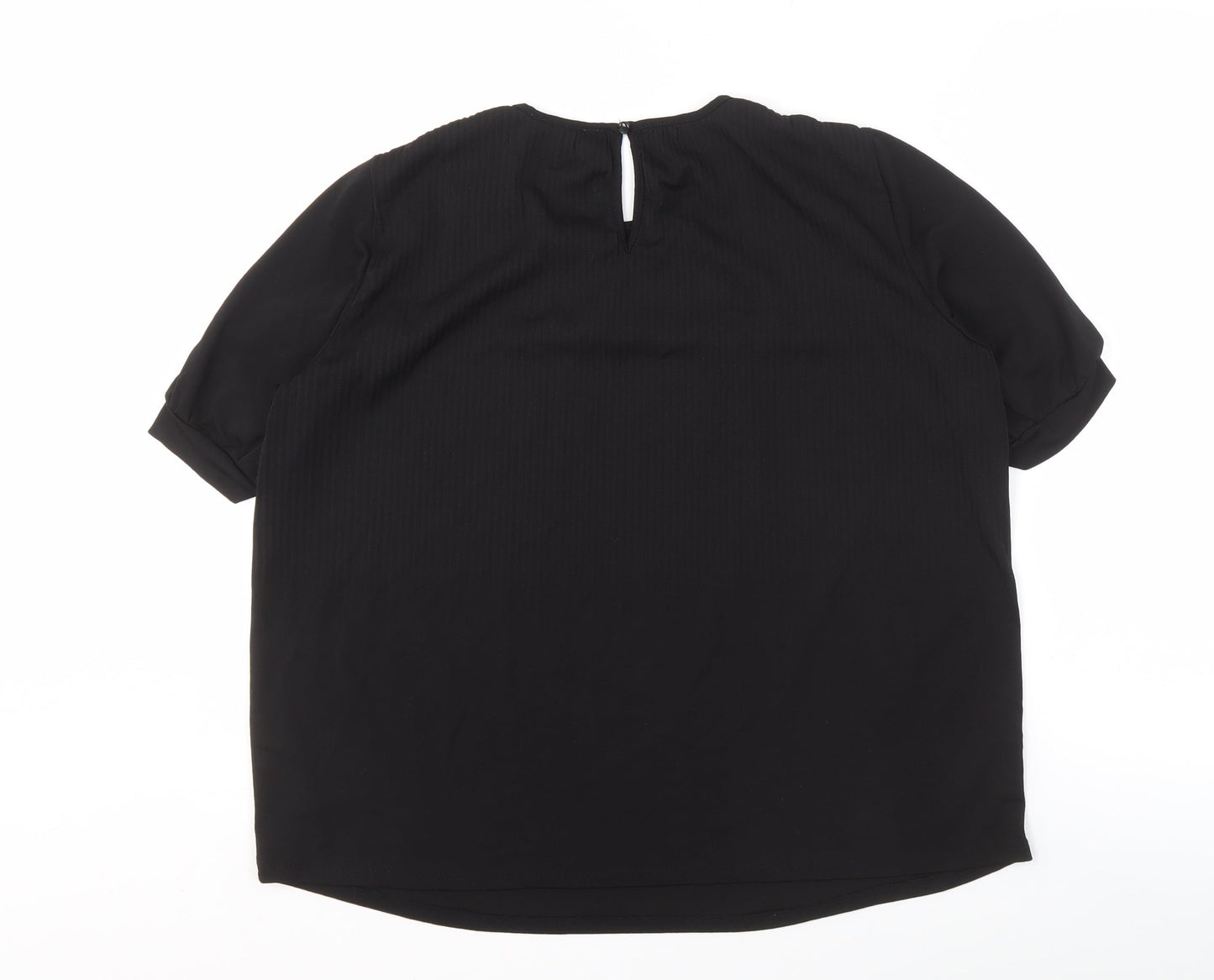Womens UK Size S Adrianna Papell Black Basic Blouse