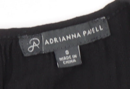 Womens UK Size S Adrianna Papell Black Basic Blouse