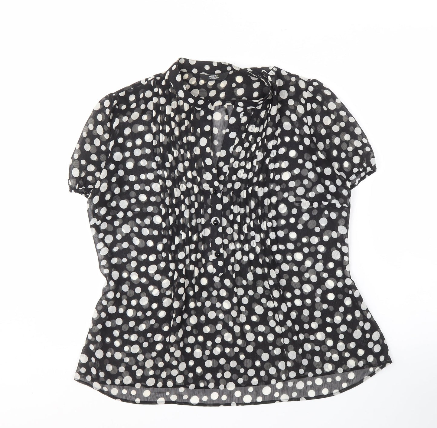 Womens UK Size 12 Marks and Spencer Black Camisole Blouse