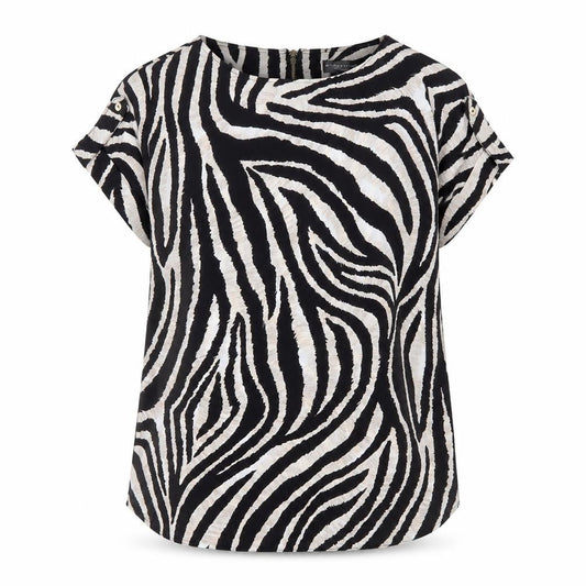 Front view of Dorothy Perkins Zebra Print Multicoloured Top UK 12