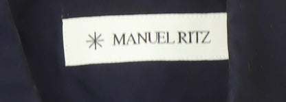 Manuel Ritz Men's Blue Button-Up Shirt Size M