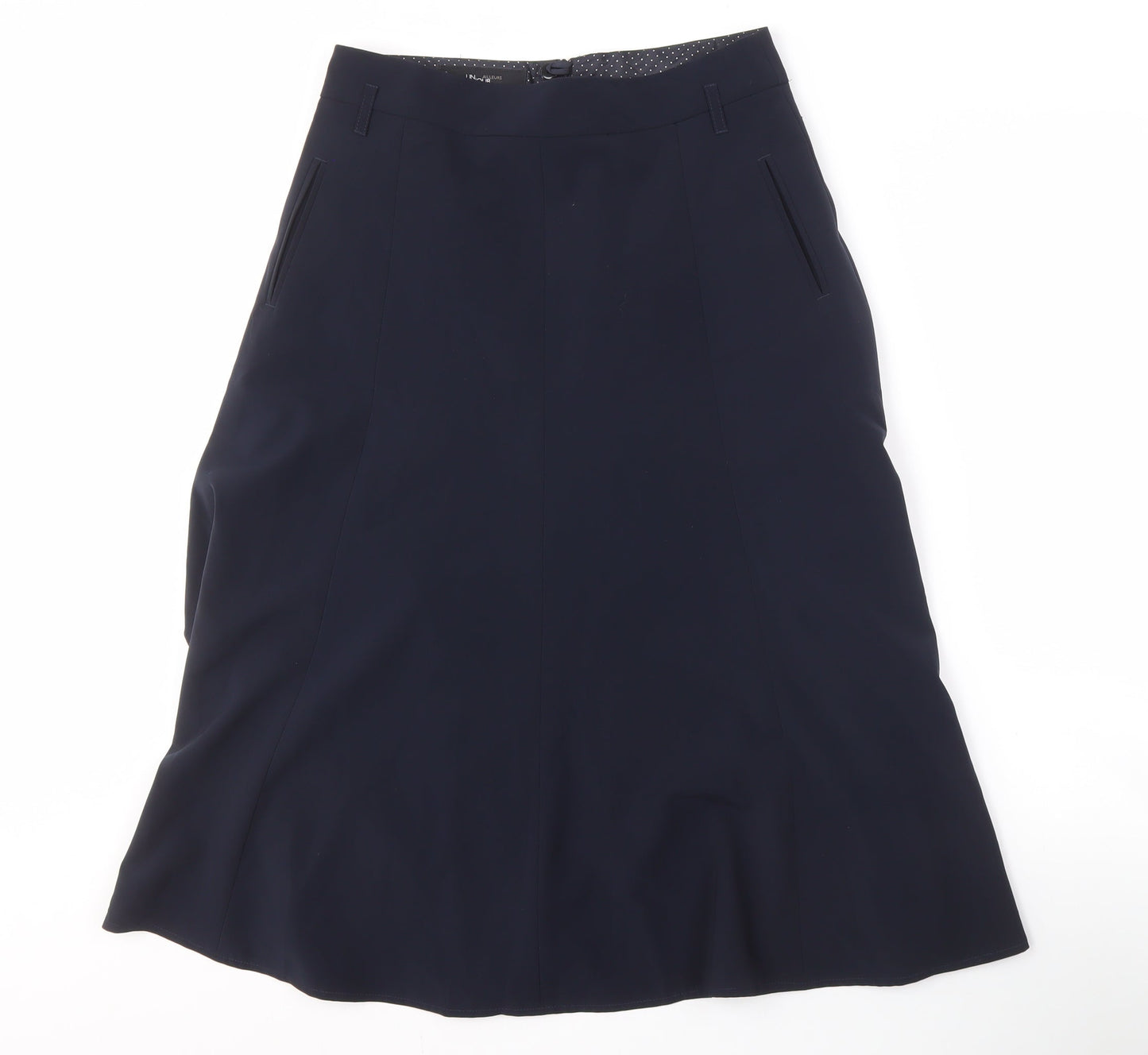 Un Jour Ailleurs Women's Blue A-Line Midi Skirt, Size 10