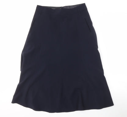 Un Jour Ailleurs Women's Blue A-Line Midi Skirt, Size 10