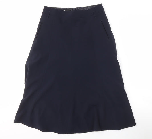Un Jour Ailleurs Women's Blue A-Line Midi Skirt, Size 10