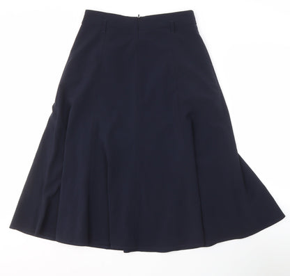 Un Jour Ailleurs Women's Blue A-Line Midi Skirt, Size 10
