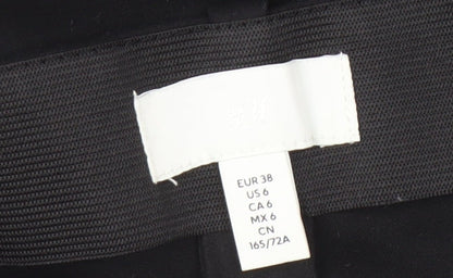 Womens UK Size 10 H&M Regular Fit Casual Workwear Black Trousers