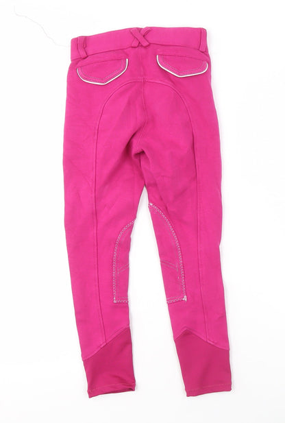 EQUITHEME Girls Pink Riding Trousers Size 9 Regular Fit