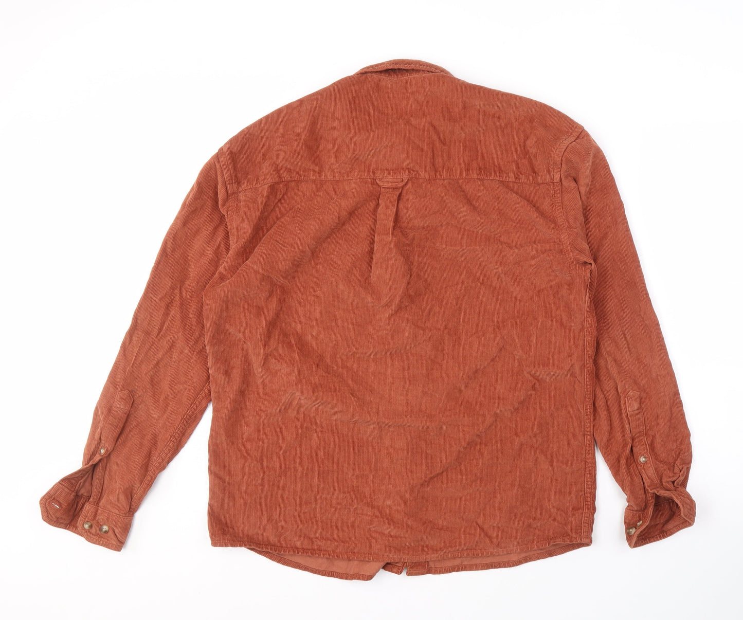 ASOS Men's Corduroy Shirt Brown 2XS Long Sleeve