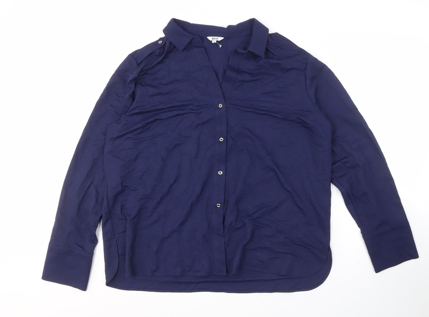 Womens UK Size 18 Khost Blue  Button-Up