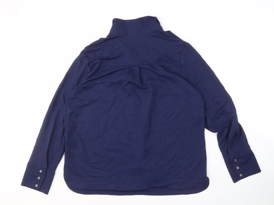 Womens UK Size 18 Khost Blue  Button-Up