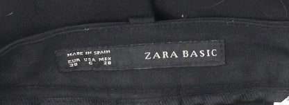 Womens UK Size 10 Zara   Black Trousers