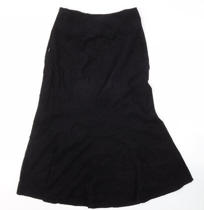 Laura Ashley Women's Black Cotton Skirt Size 10