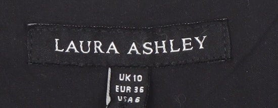 Laura Ashley Women's Black Cotton Skirt Size 10