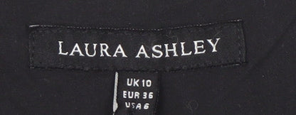 Laura Ashley Women's Black Cotton Skirt Size 10