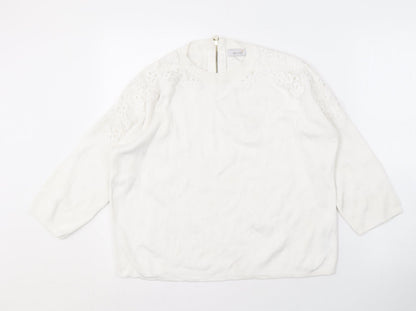 Womens UK Size 12 Marks and Spencer Ivory Pullover