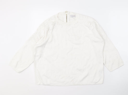 Womens UK Size 12 Marks and Spencer Ivory Pullover