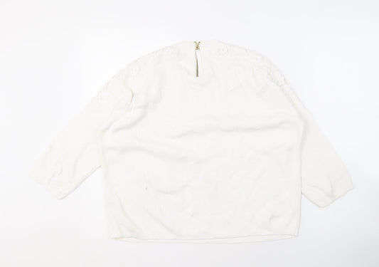 Womens UK Size 12 Marks and Spencer Ivory Pullover