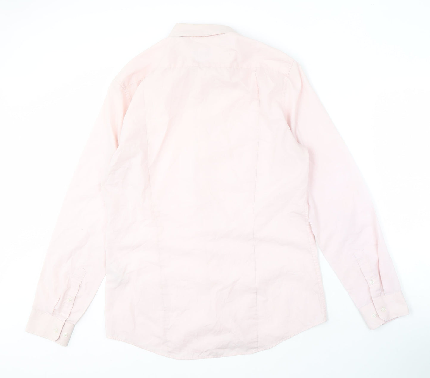 H&M Men’s Pink Slim Fit Long Sleeve Shirt M