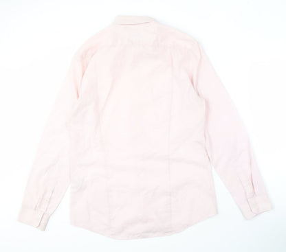 H&M Men’s Pink Slim Fit Long Sleeve Shirt M