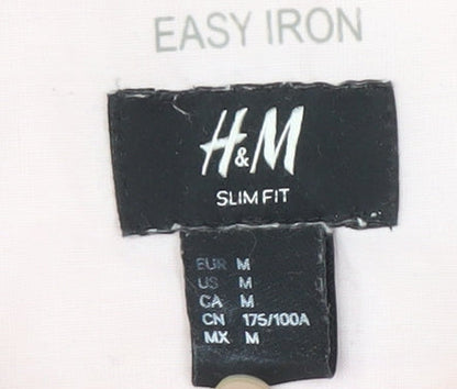 H&M Men’s Pink Slim Fit Long Sleeve Shirt M