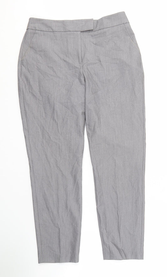 Womens UK Size 12 Warehouse Regular Fit Business Casual Grey Trousers
