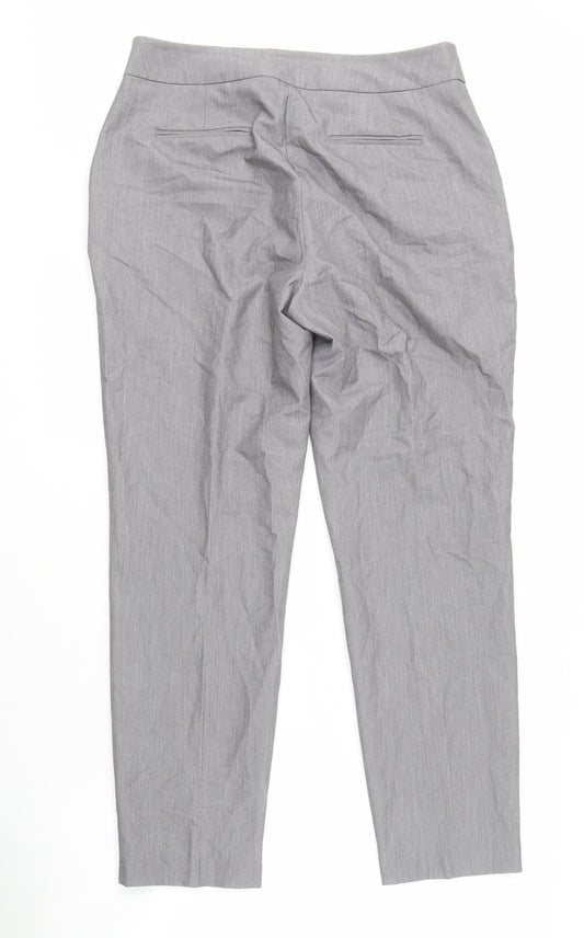 Womens UK Size 12 Warehouse Regular Fit Business Casual Grey Trousers