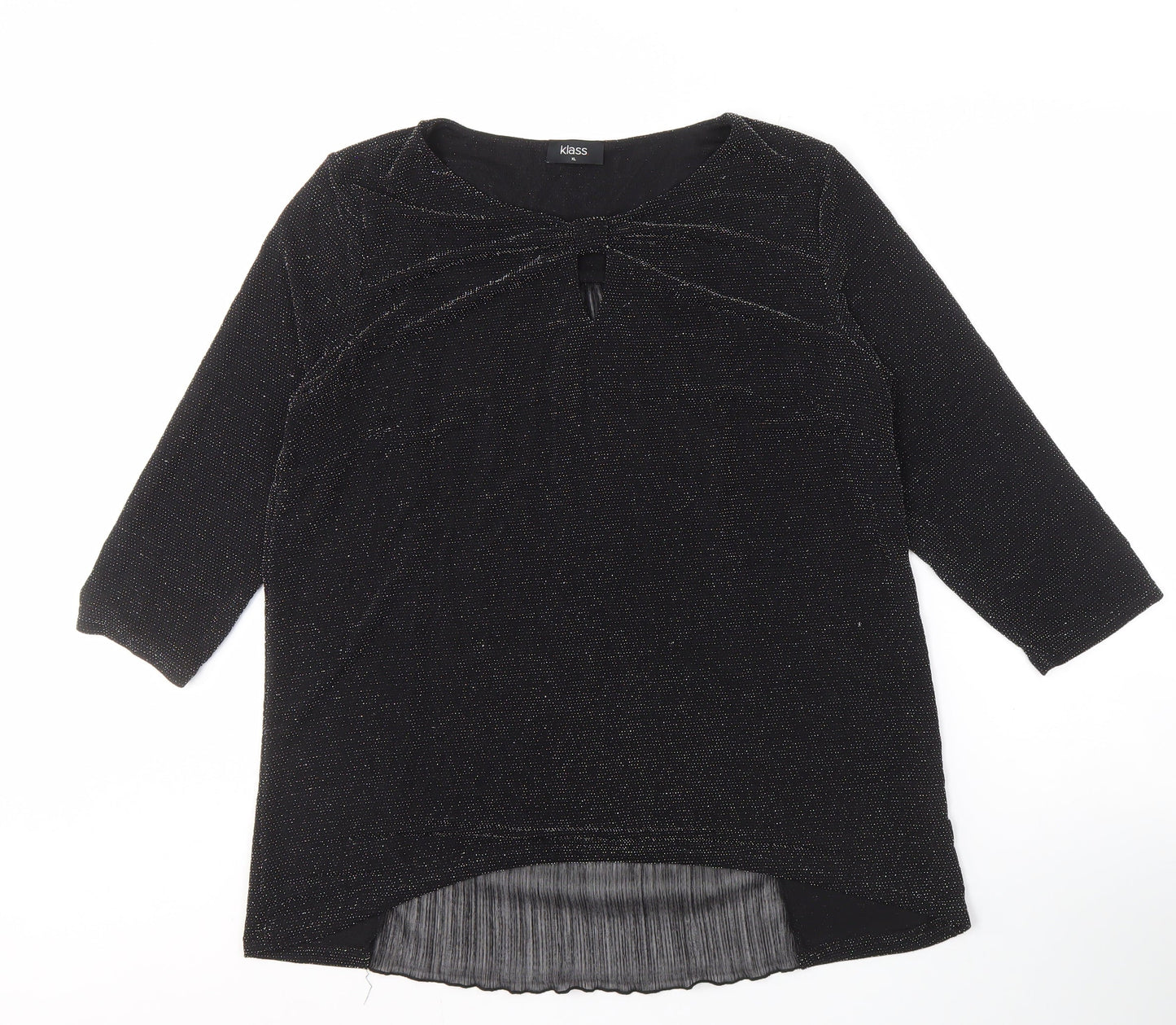 Womens UK Size 12 Klass Black  Blouse