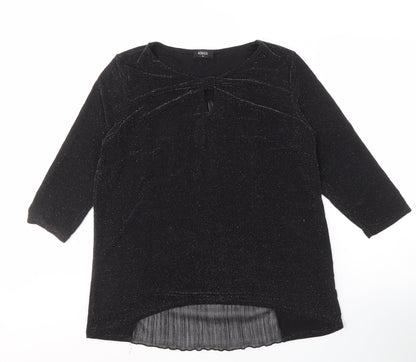 Womens UK Size 12 Klass Black  Blouse