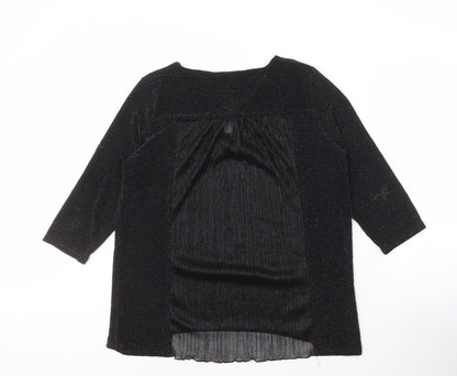 Womens UK Size 12 Klass Black  Blouse