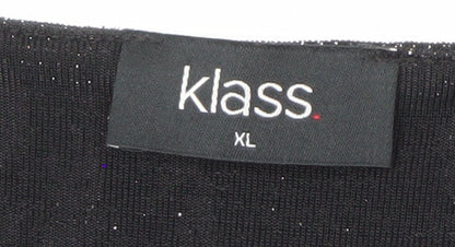 Womens UK Size 12 Klass Black  Blouse