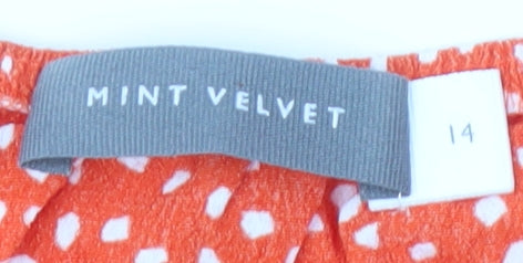 Womens UK Size 14 Mint Velvet Red Tunic Blouse