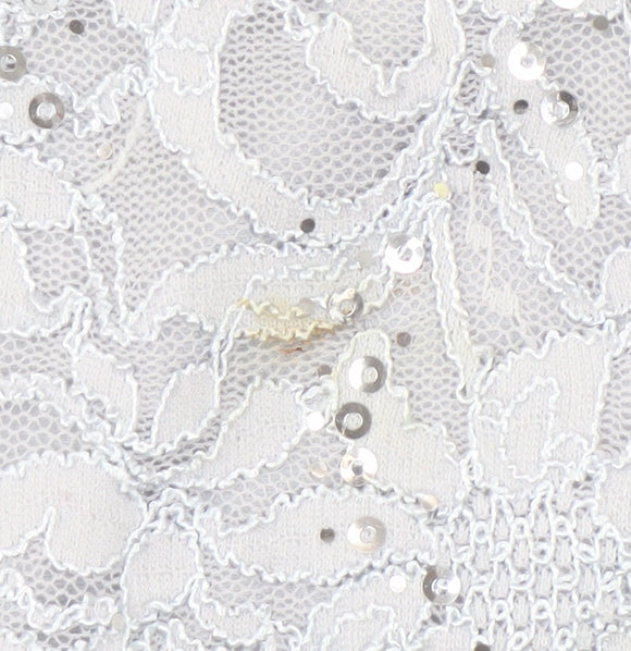 David Emanuel Grey Lace Dress with Sequins Size 18