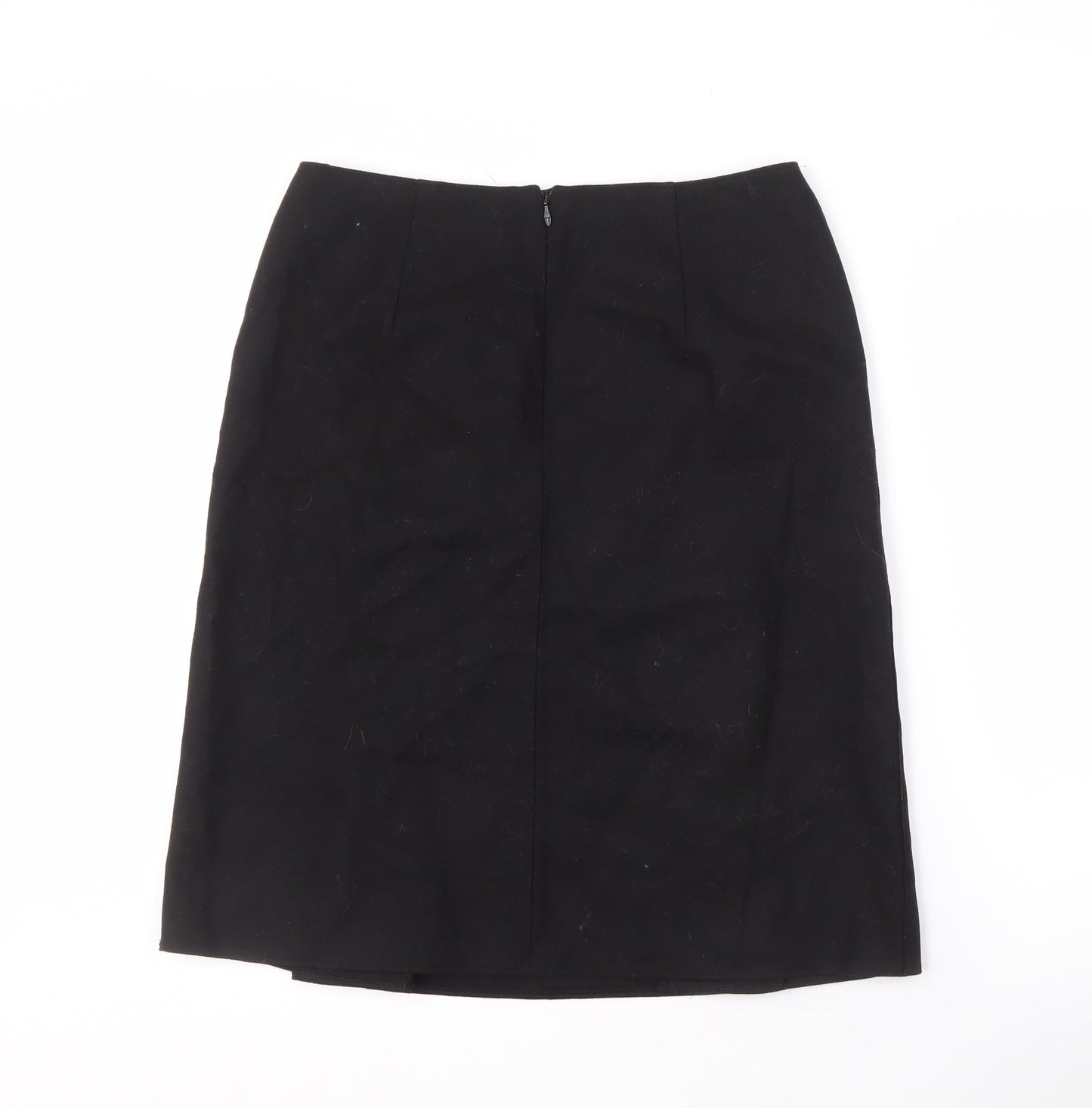Marks and Spencer Women's Black Wool Pencil Skirt Size 12