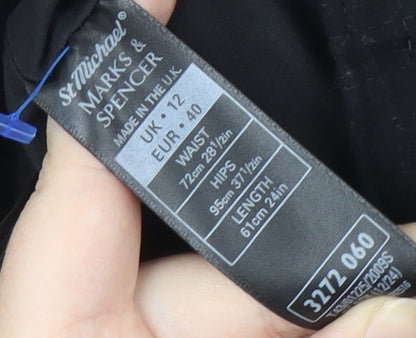 Marks and Spencer Women's Black Wool Pencil Skirt Size 12