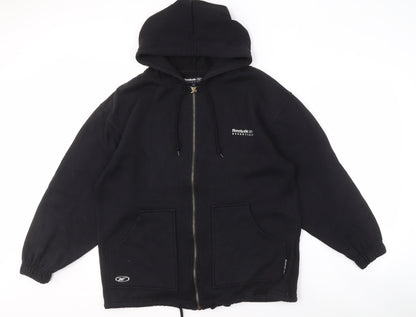 Reebok Women's Black Full Zip Hoodie, Size 12, Excellent
