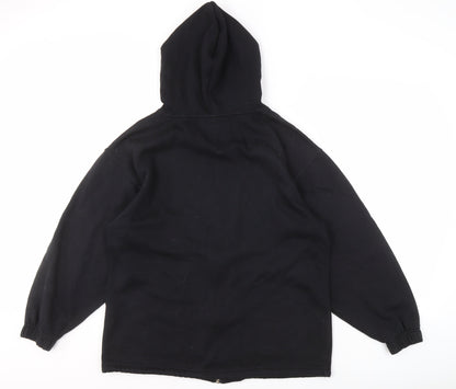 Reebok Women's Black Full Zip Hoodie, Size 12, Excellent