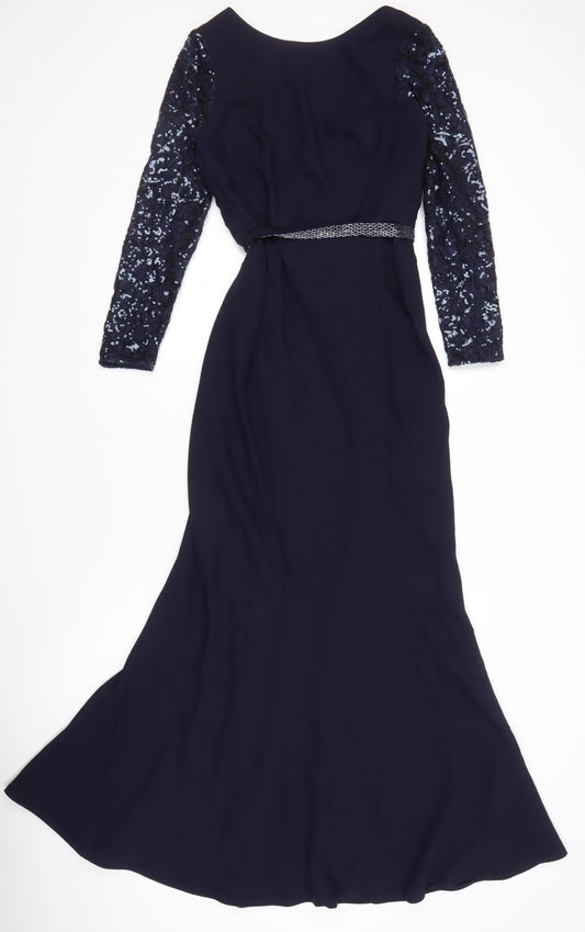 Coast Women's Blue Sequin Party Dress Size 12