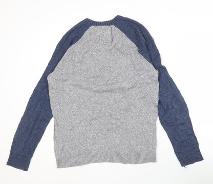 Hollister Men's Grey Pullover Jumper M