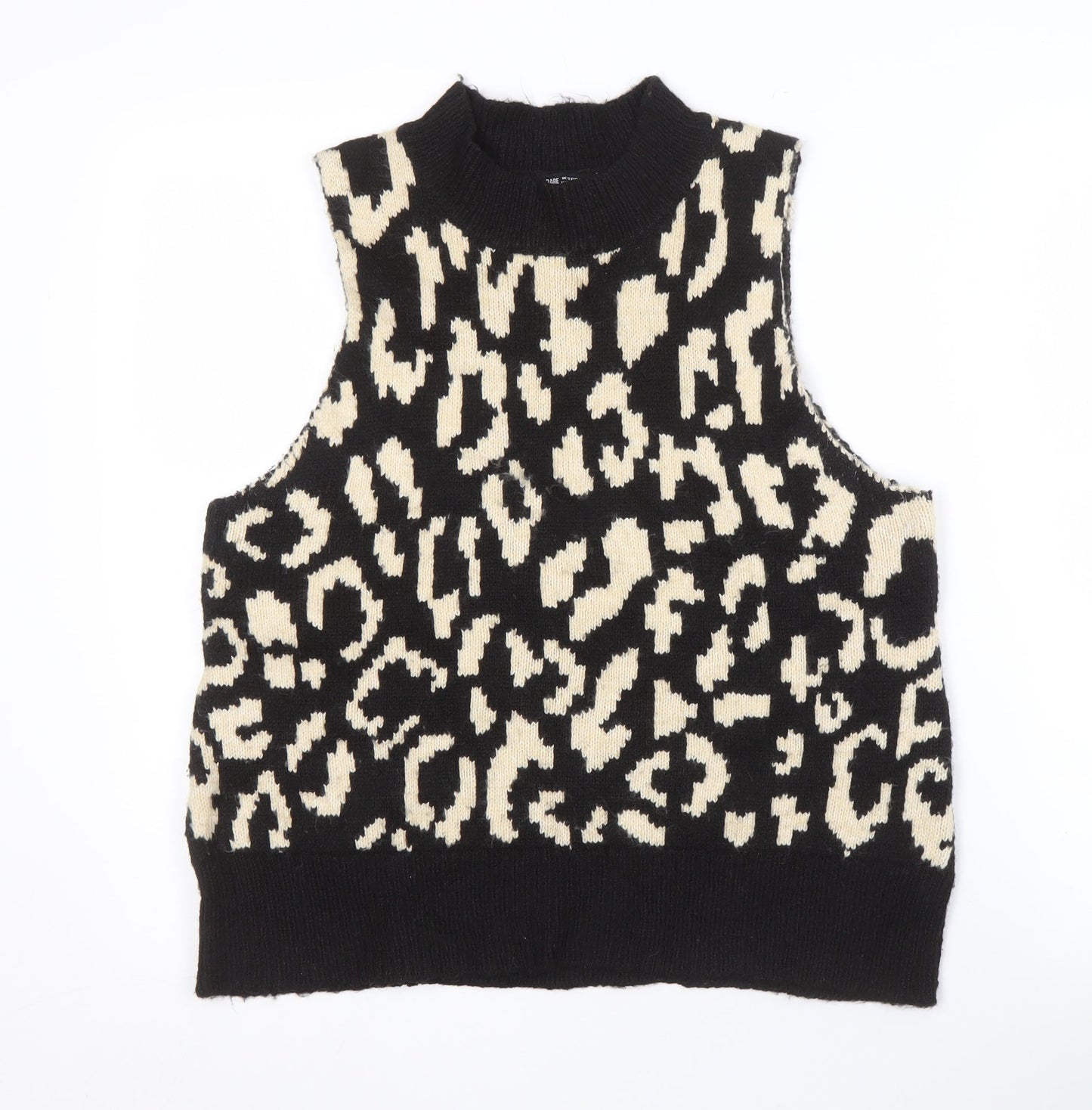 Womens UK Size 12 Threadbare Black Vest Jumper