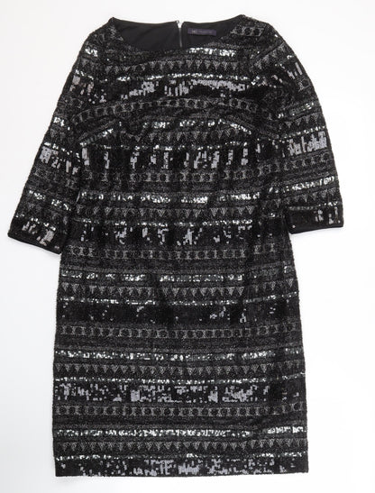 Marks and Spencer Women’s Black Sequin Sheath Dress Size 12