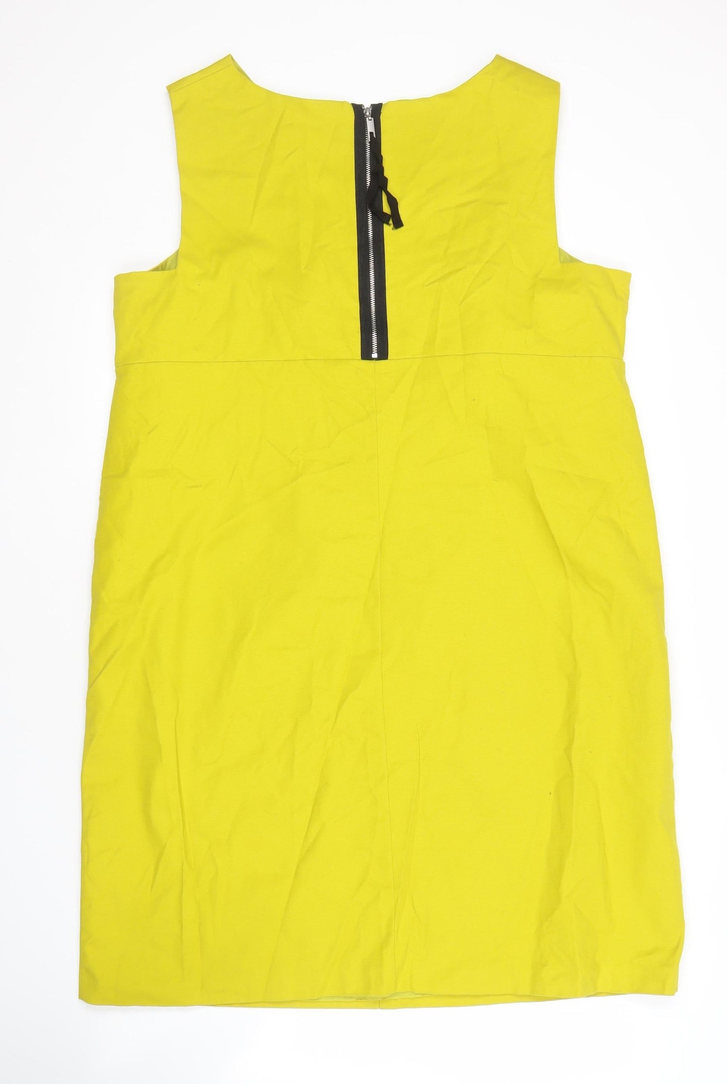Marks and Spencer Women's Yellow Sleeveless Dress - Size 18