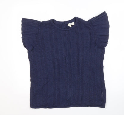 Womens UK Size 10 FatFace Blue Pullover Jumper