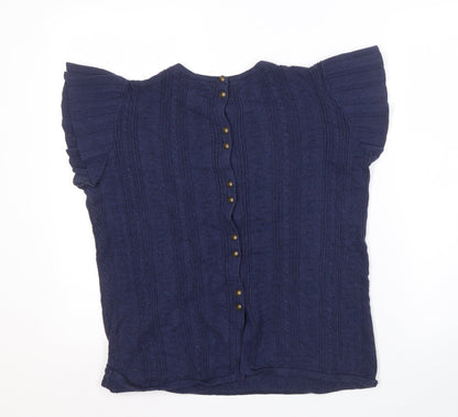 Womens UK Size 10 FatFace Blue Pullover Jumper