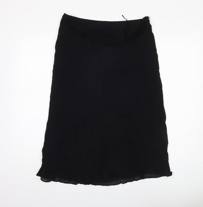 Marks and Spencer Women's Black Midi Skirt, Size 14